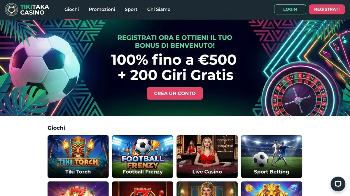 Registrazione con bonus