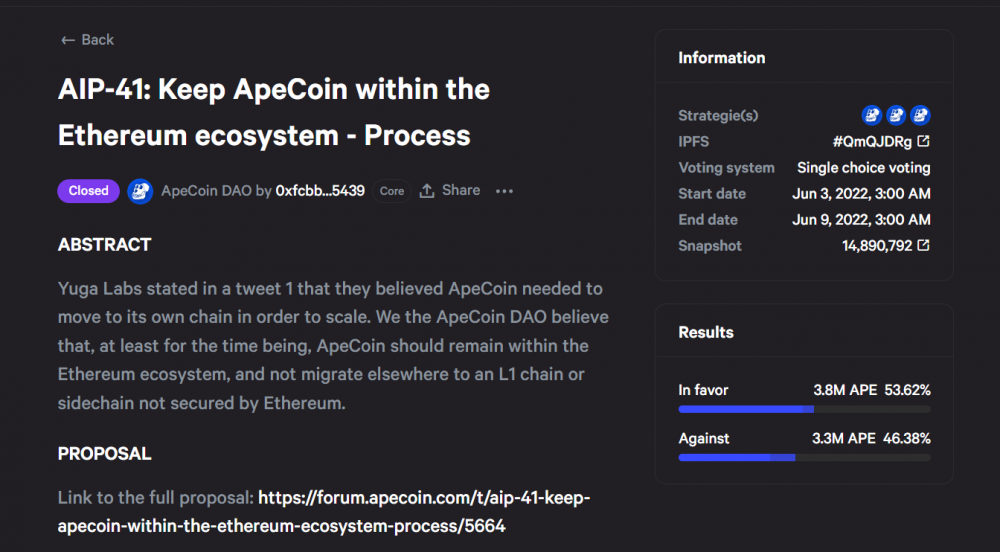 AIP-41: Keep ApeCoin within Ethereum Ecosystem abstract